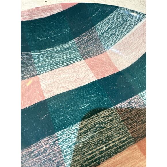 Over and Back Pink & Green Pasta Bowl Italy 8.25 x 1.75 - Picture 2 of 4